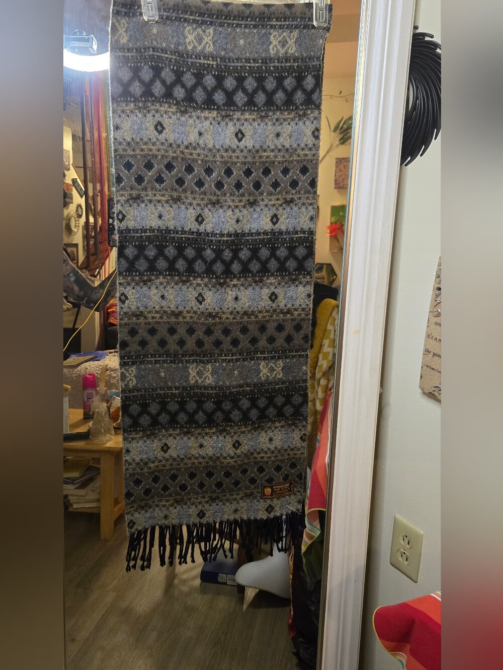 Vintage Berkshire Reversible Scarf Made in Italy